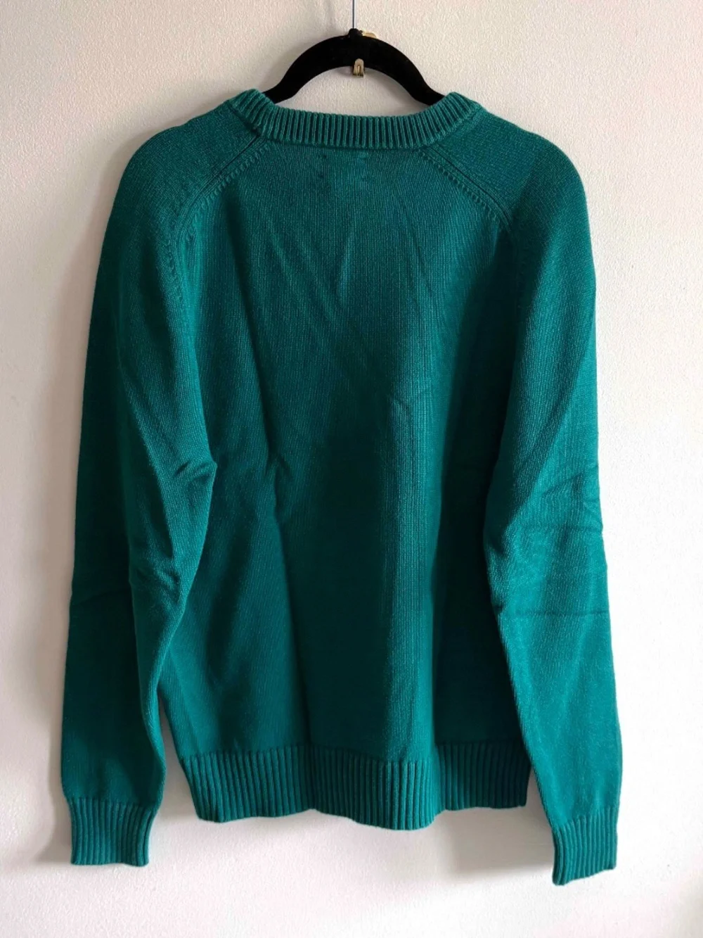 J.Crew Heritage Cotton Crewneck Sweater Men M Teal Green